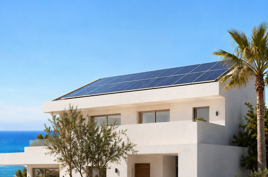 Costa Blanca villa with rooftop solar panels